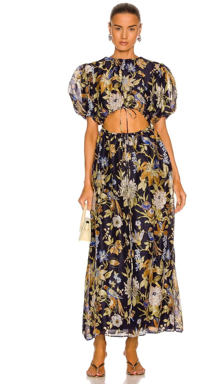 SIR. Lilian Puff Sleeve Midi Dress Size 0
$480